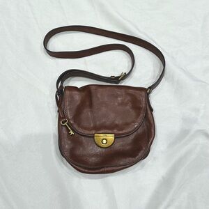 Fossil Crossbody Brown Leather Purse